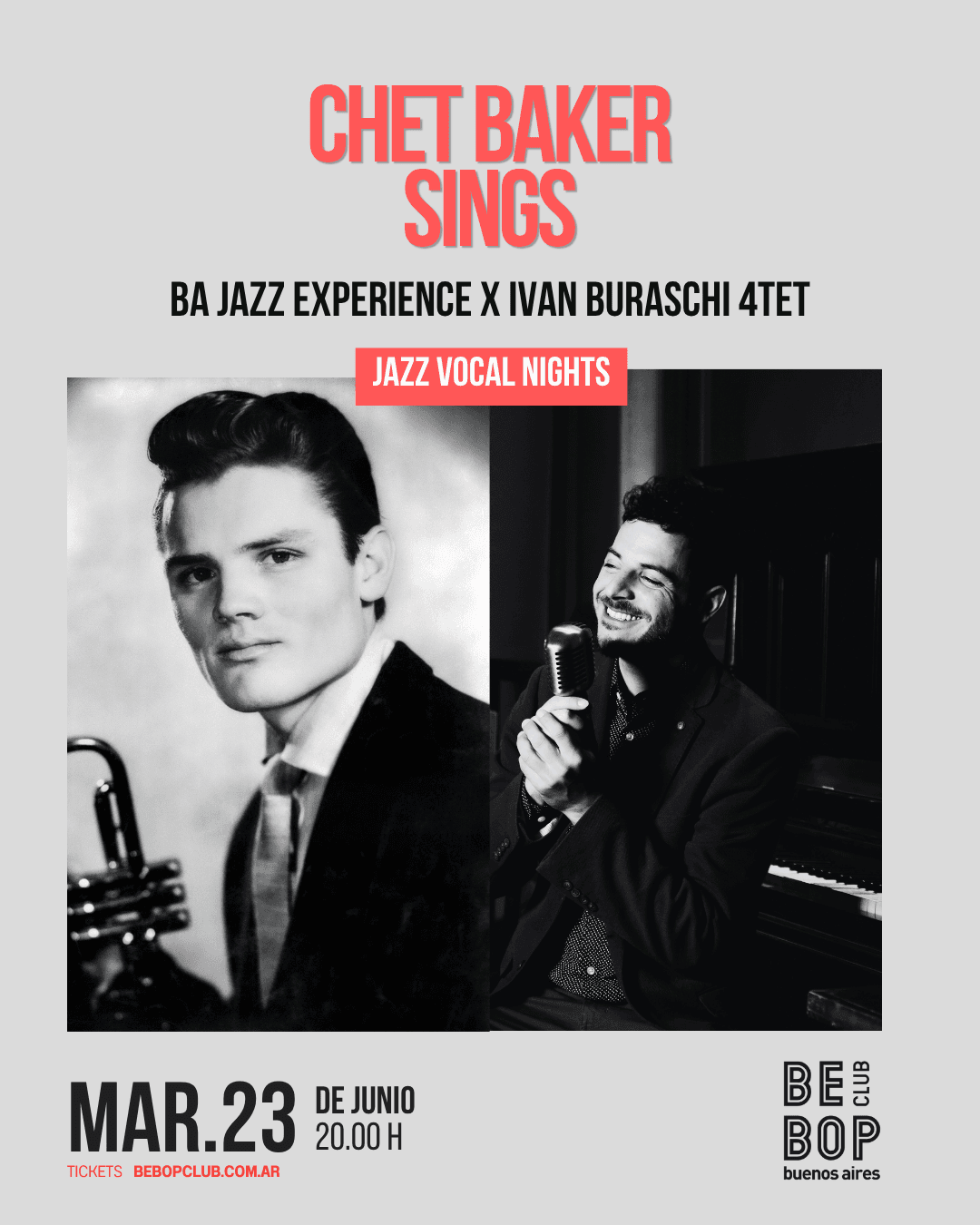   Chet Baker Sings  |  BA Jazz Experience x Ivan Buraschi 4tet | 23/06/2026