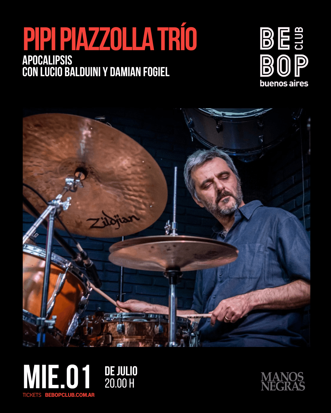 Pipi piazzolla trío | Apocalipsis | Con Lucio Balduini y Damian Fogiel | 01/07/2026 